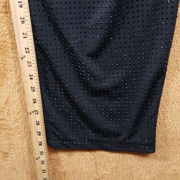 VERSACE COUTURE Pants Mens Medium Black Crystal Formal Dress Luxury Logo - Picture 10 of 11